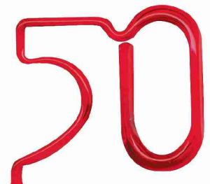 Number 50 Shaped Pen