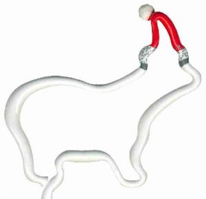 Polar Bear with Santa Hat Shaped Pen